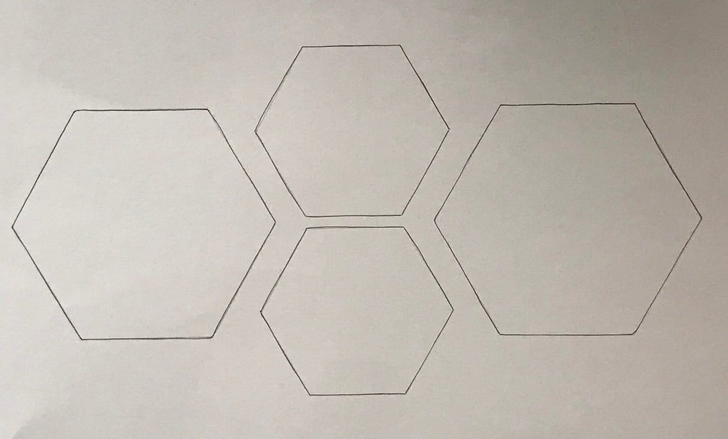 Hexagon stencils set of 2 sizes