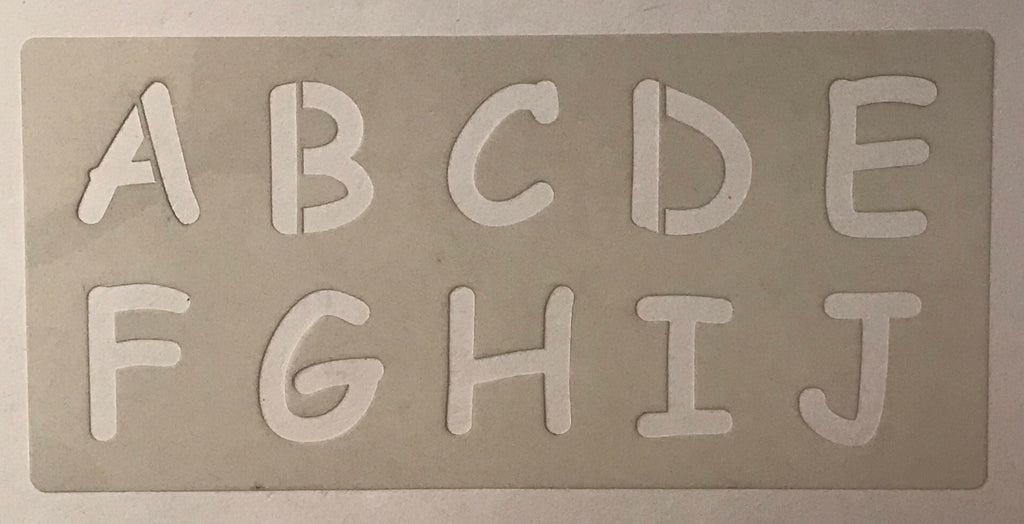 ABC ‘upper case’ letters set of 3 stencils