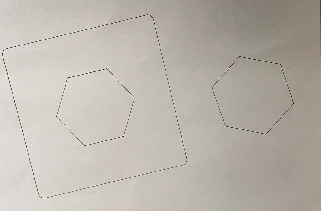 Hexagon stencils set of 2 sizes