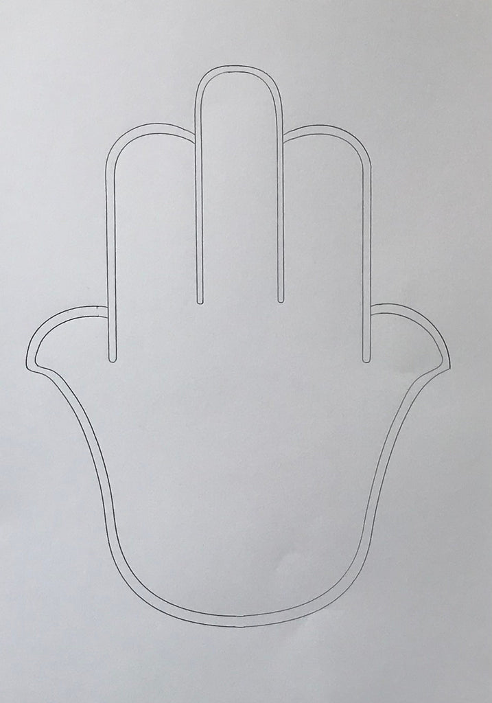 Hamsa hand A4 stencil kit