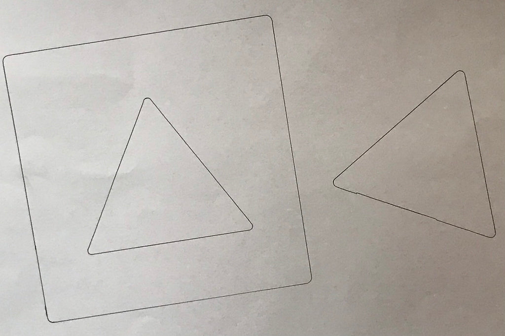 Triangle reusable two part stencil