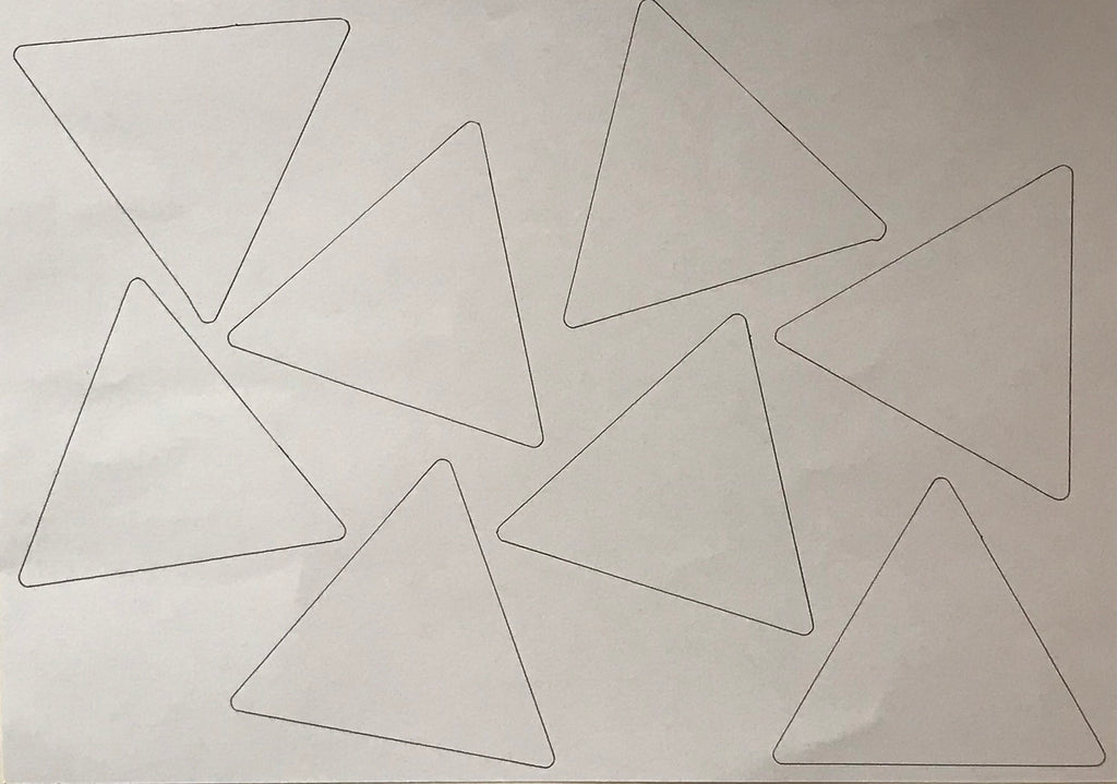 Triangle reusable two part stencil