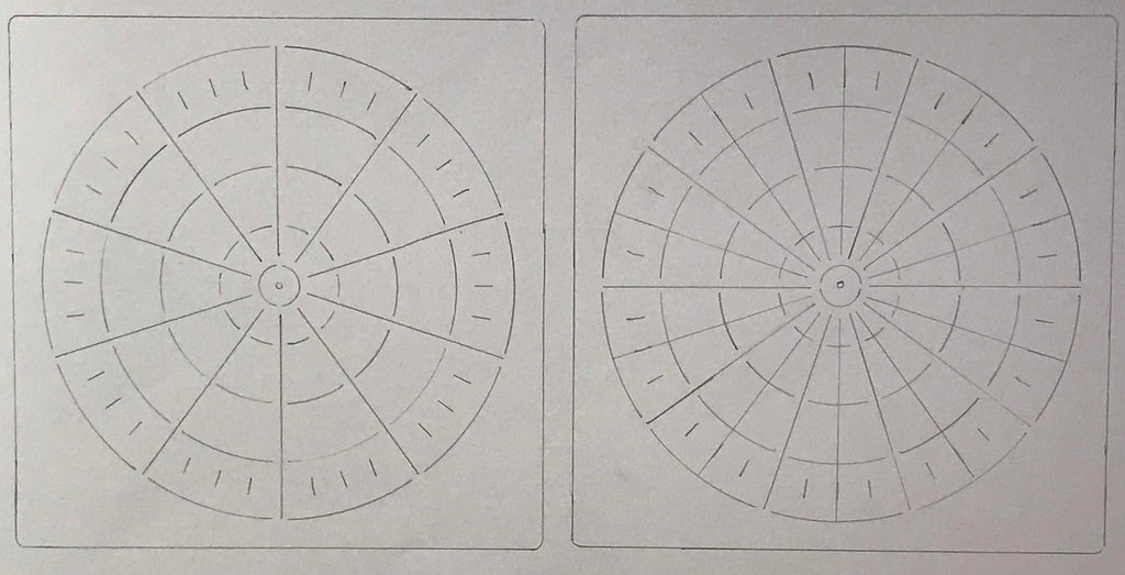 Square 5x5 inch Mandala making reusable plastic stencils set of 2