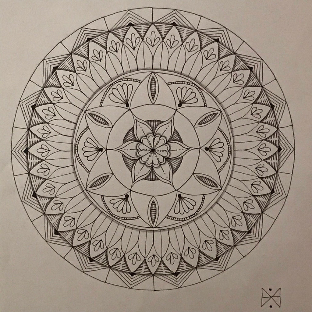 Mandala making stencil A4 - set 2. Two part reusable stencils