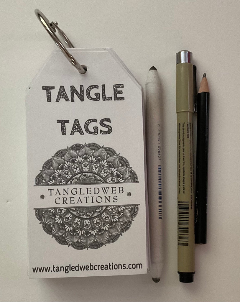 Tangle Tags 50 Rectangular shaped Zentangle pattern tags