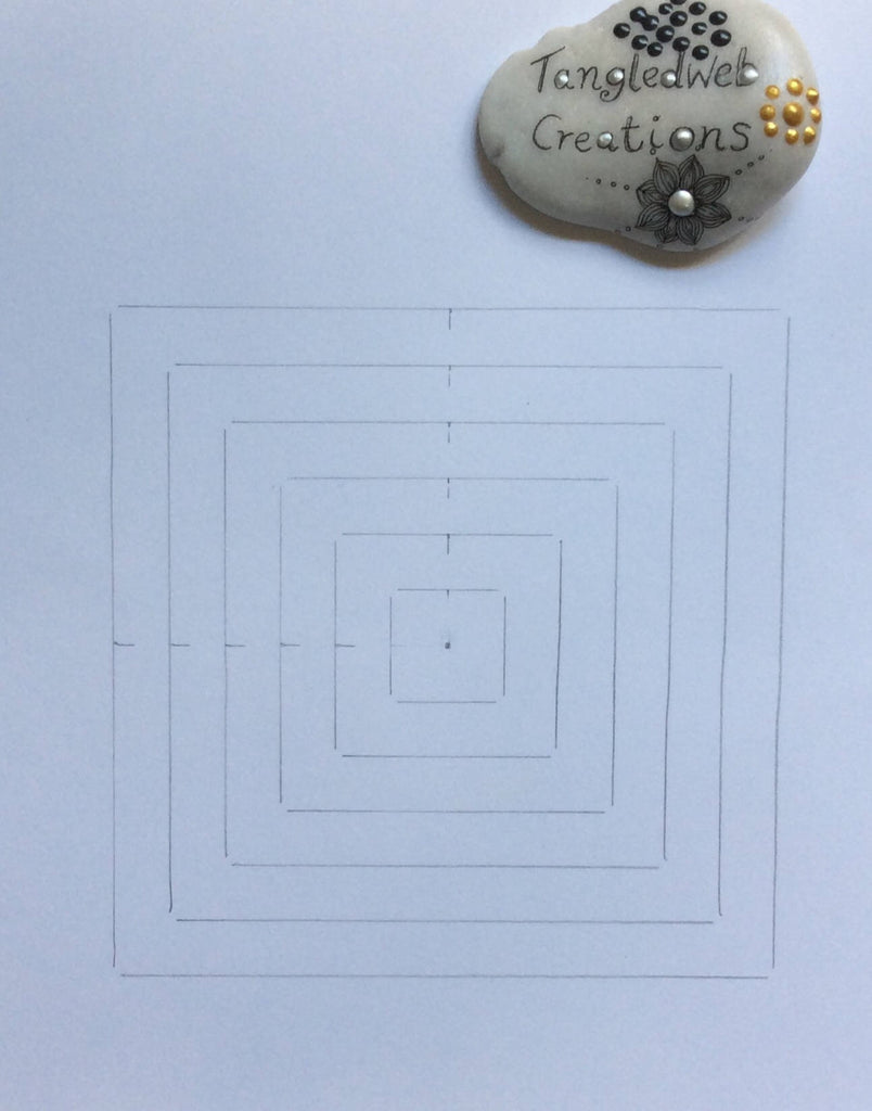 Mandala stencil to create a Mandala substructure