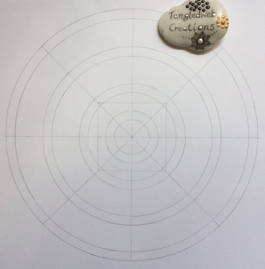 Mandala stencil to create a Mandala substructure