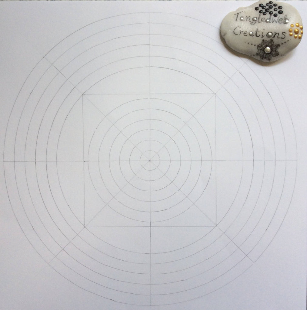 Mandala stencil to create a Mandala substructure