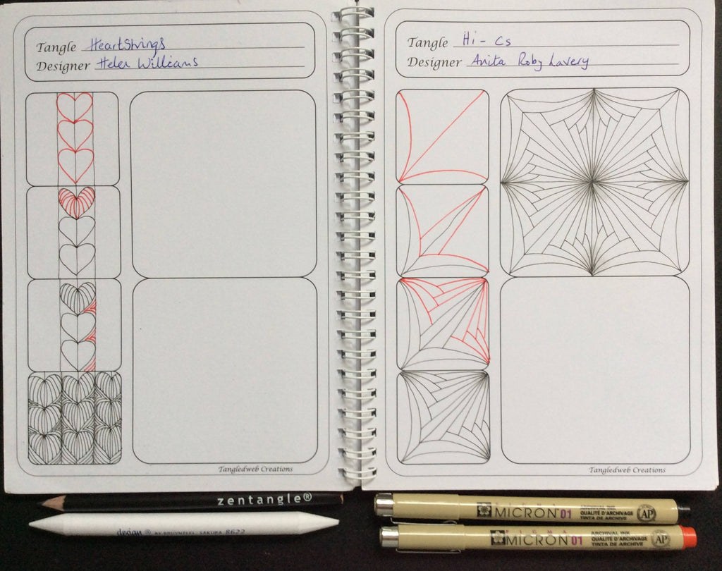 Zentangle workbook, pens and pencil kit