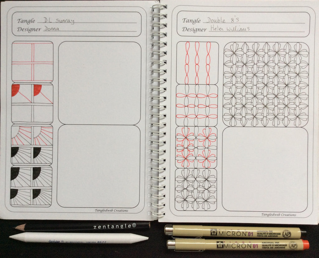 Zentangle workbook, pens and pencil kit