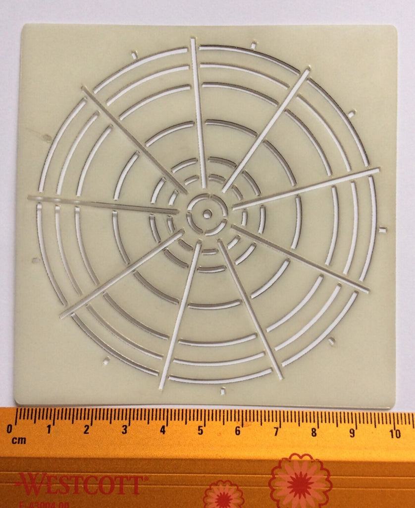 Mandala making stencil 4x4” square reusable plastic stencil