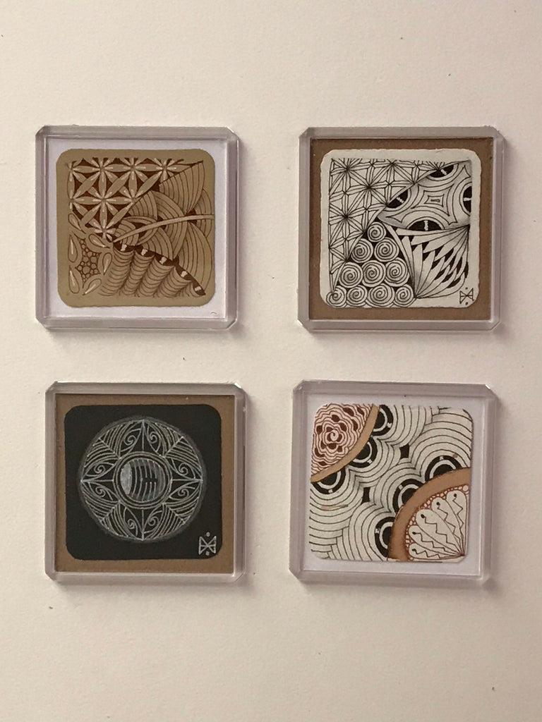 Magnet squares - set of 4