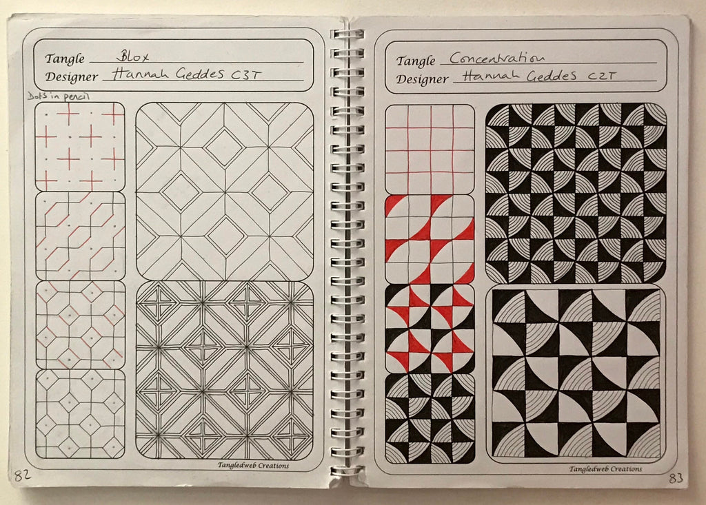 Zentangle workbook, pens and pencil kit