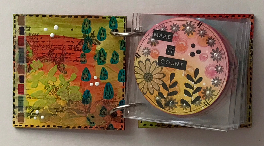 Artist Trading Coin plywood and plastic sleeves mini album