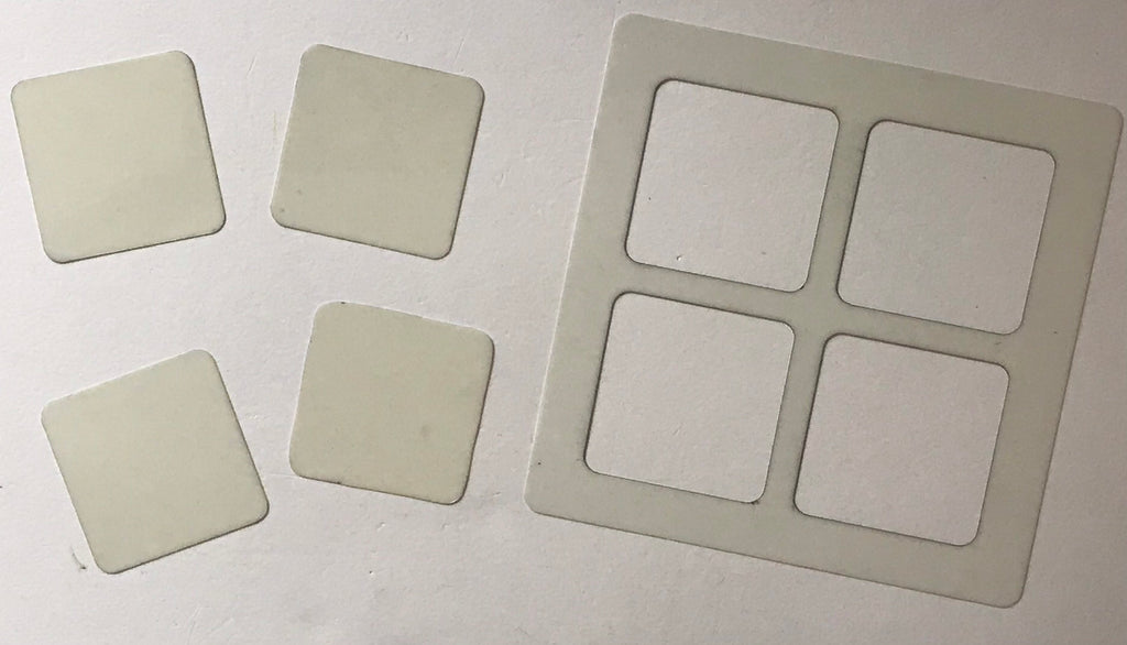 Square stencils. Set of 3 sized reusable square stencils.