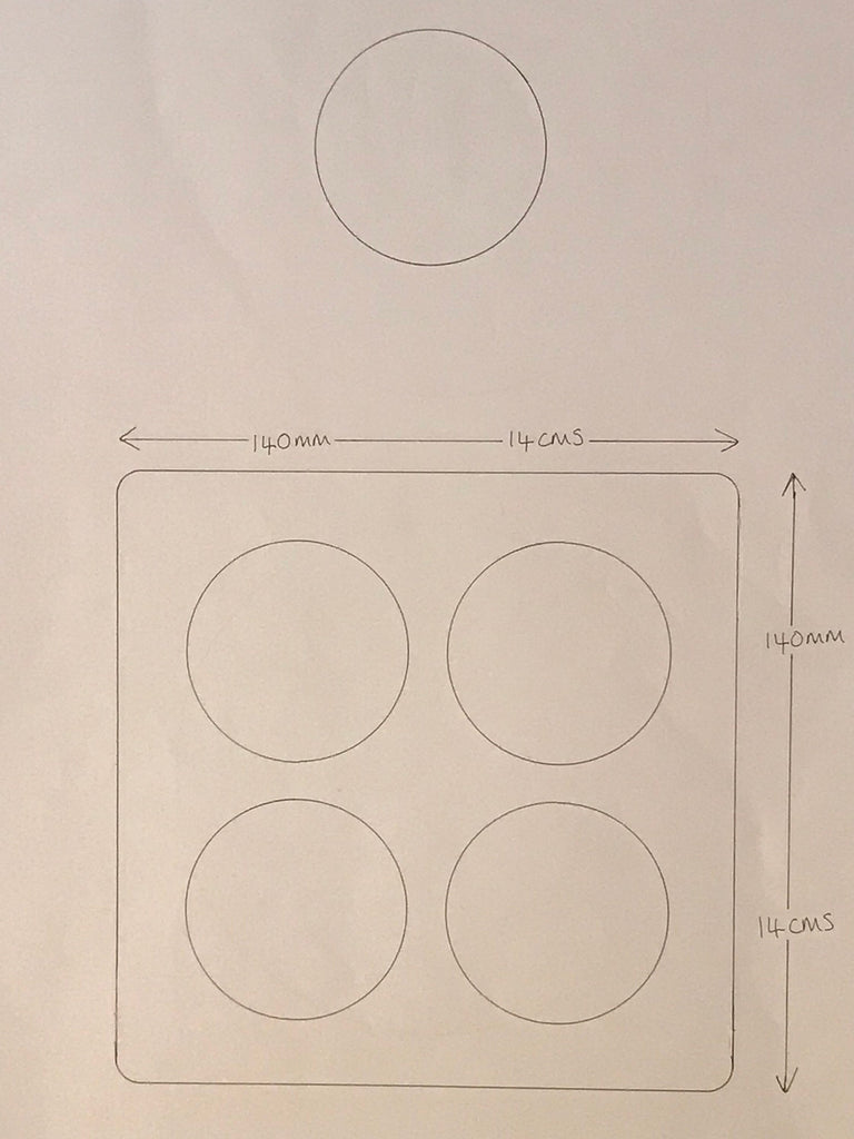 Circle Stencils set of 2 different sized reusable plastic stencils