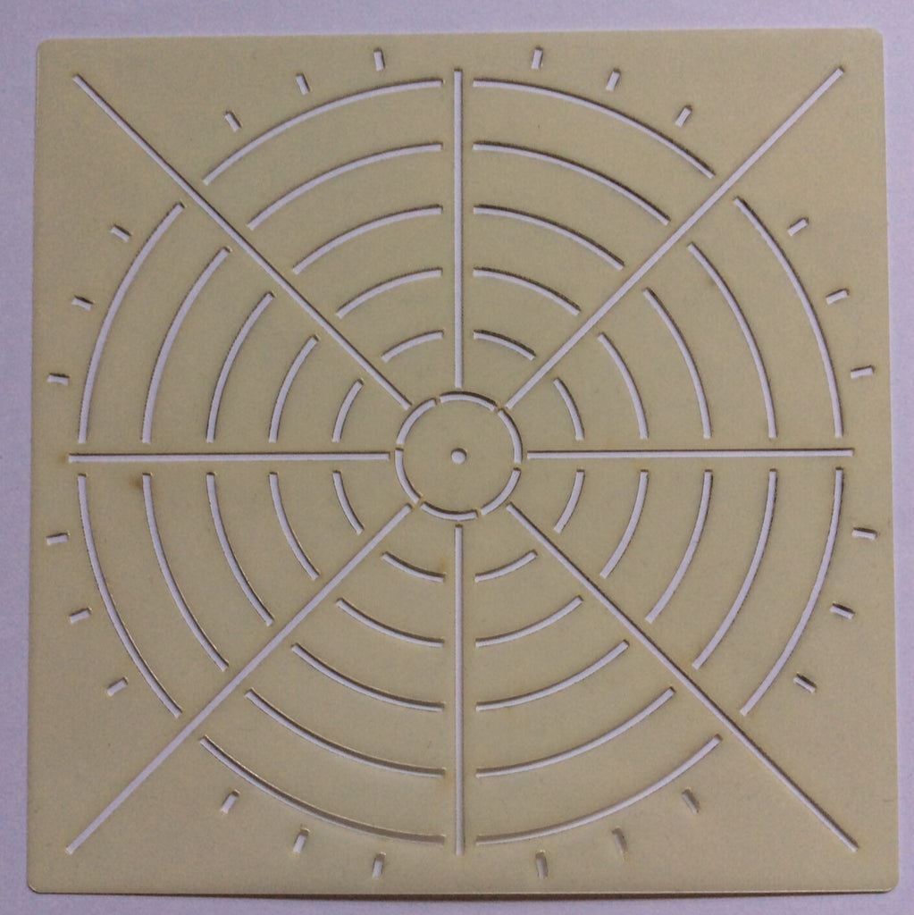Mandala making stencil 4x4” square reusable plastic stencil