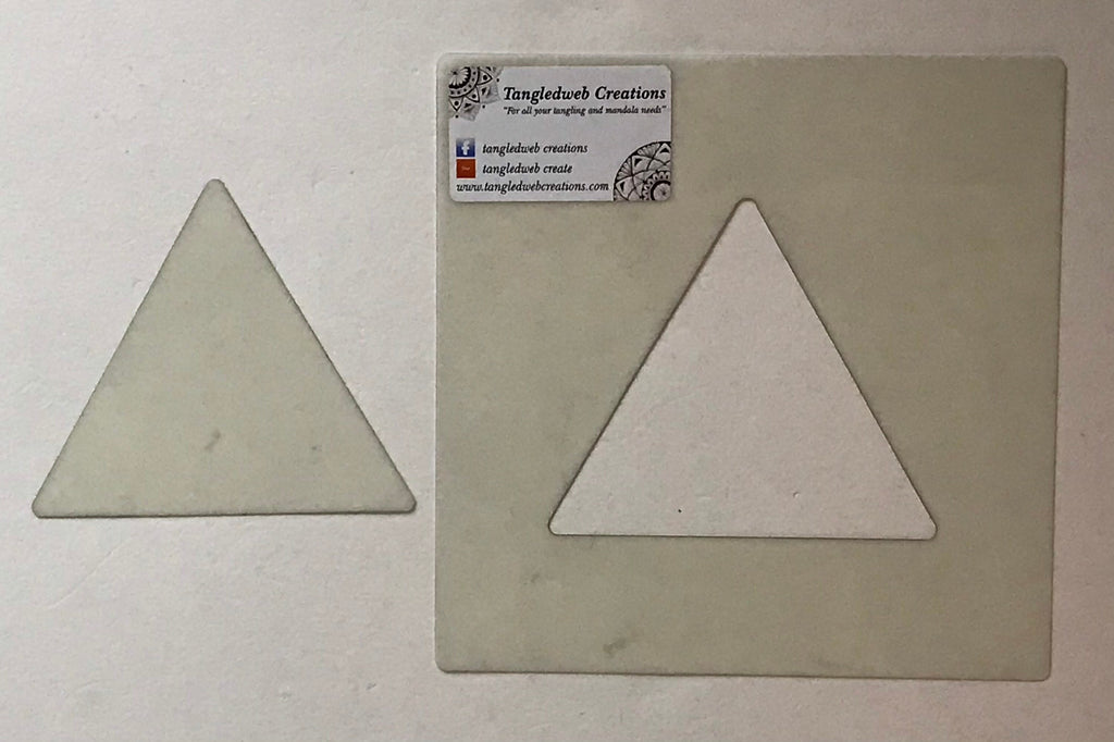 Triangle reusable two part stencil