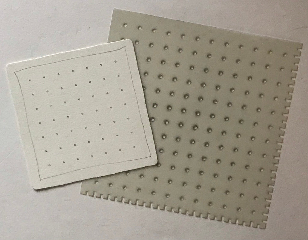 Square dotty plastic reusable stencil 13x13cms,