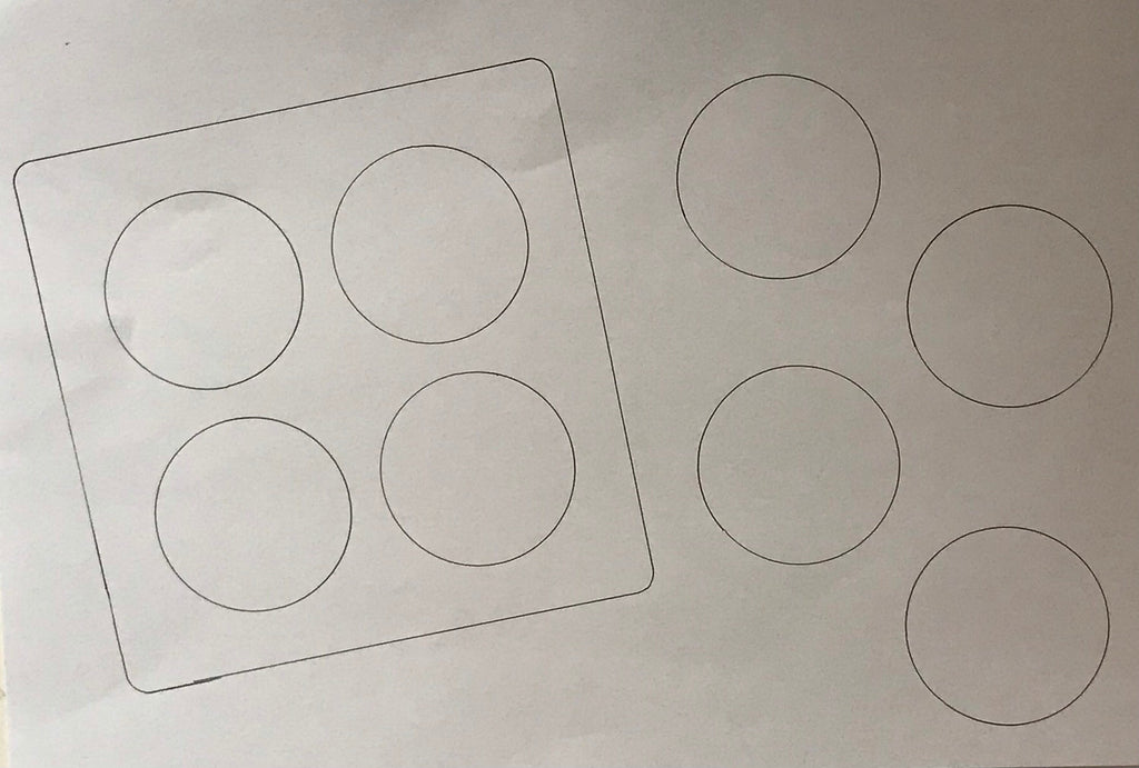 Circle Stencils set of 2 different sized reusable plastic stencils