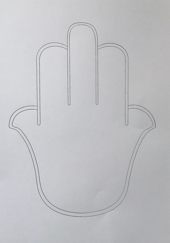 Hamas hand A4 stencil