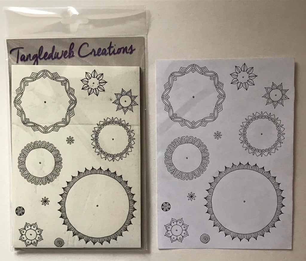 Mandala rubber stamps - set 1&2