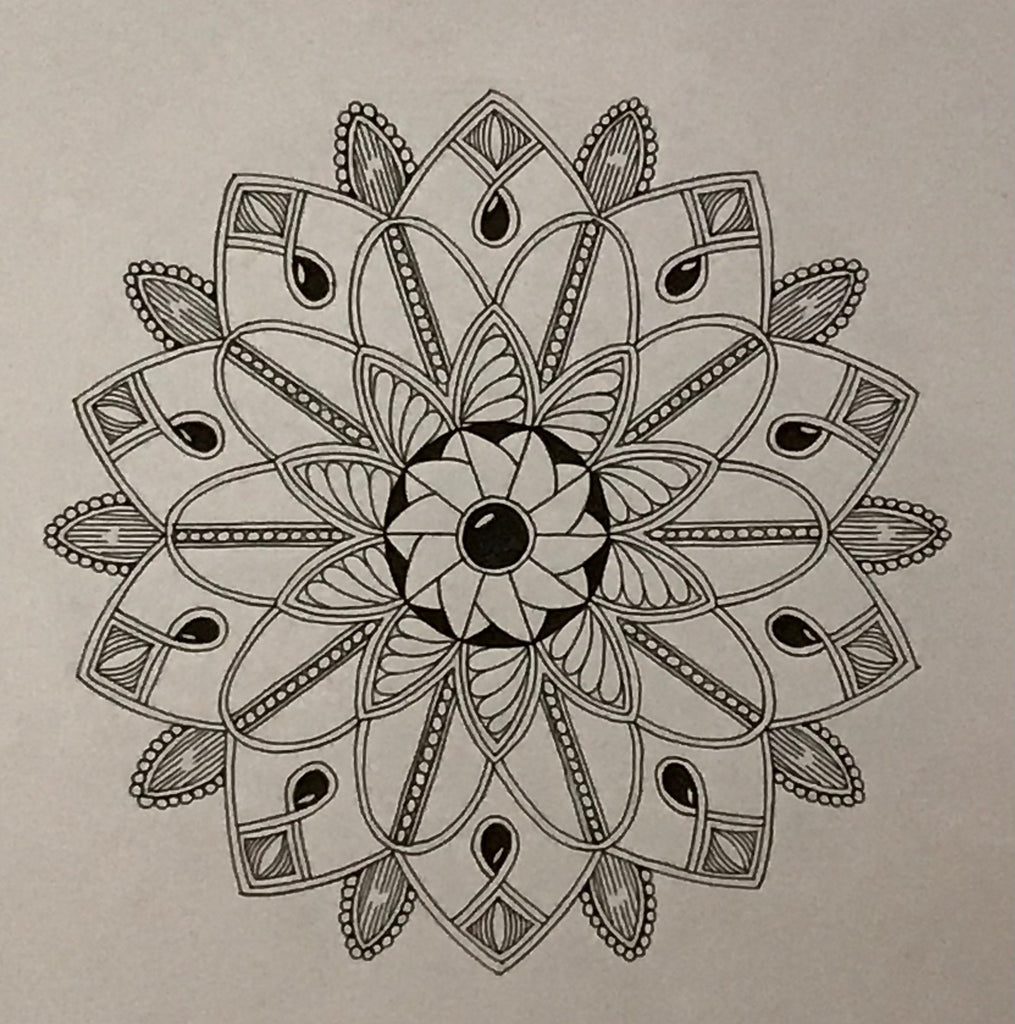 Mandala making 5x5 inch reusable plastic stencil