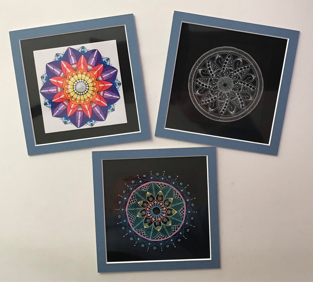 Zentangle mount kit for the Apprentice and Zendala official Zentangle Tiles set of 3