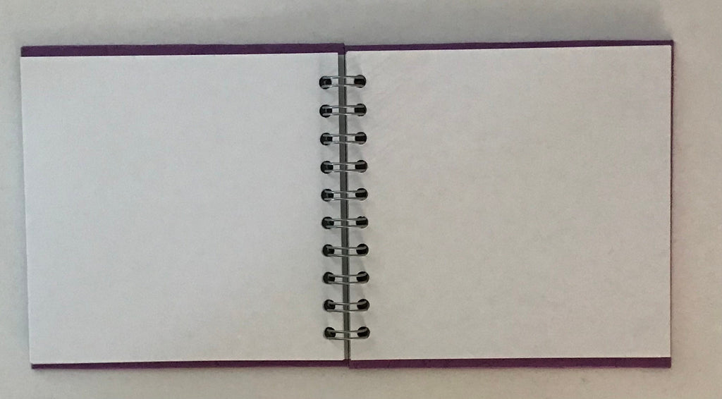 Square white 6x6” sketchbook with pen, pencil & Tortillion kit