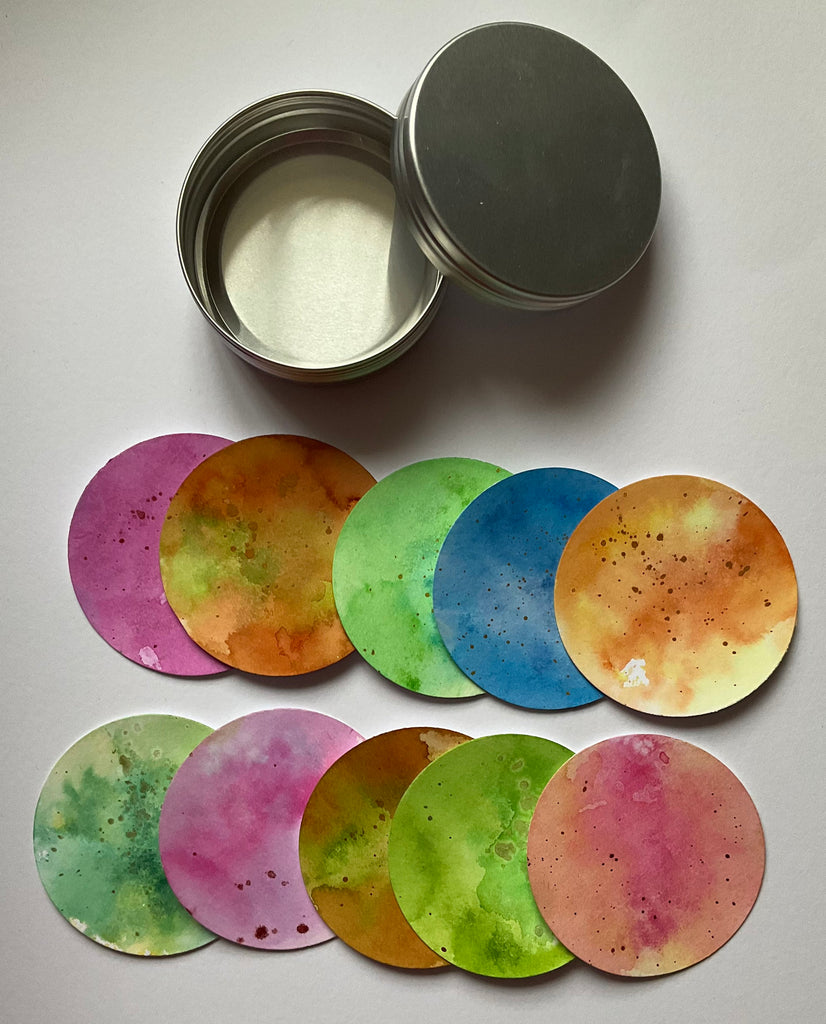 Round tin for Artist Trading Coins