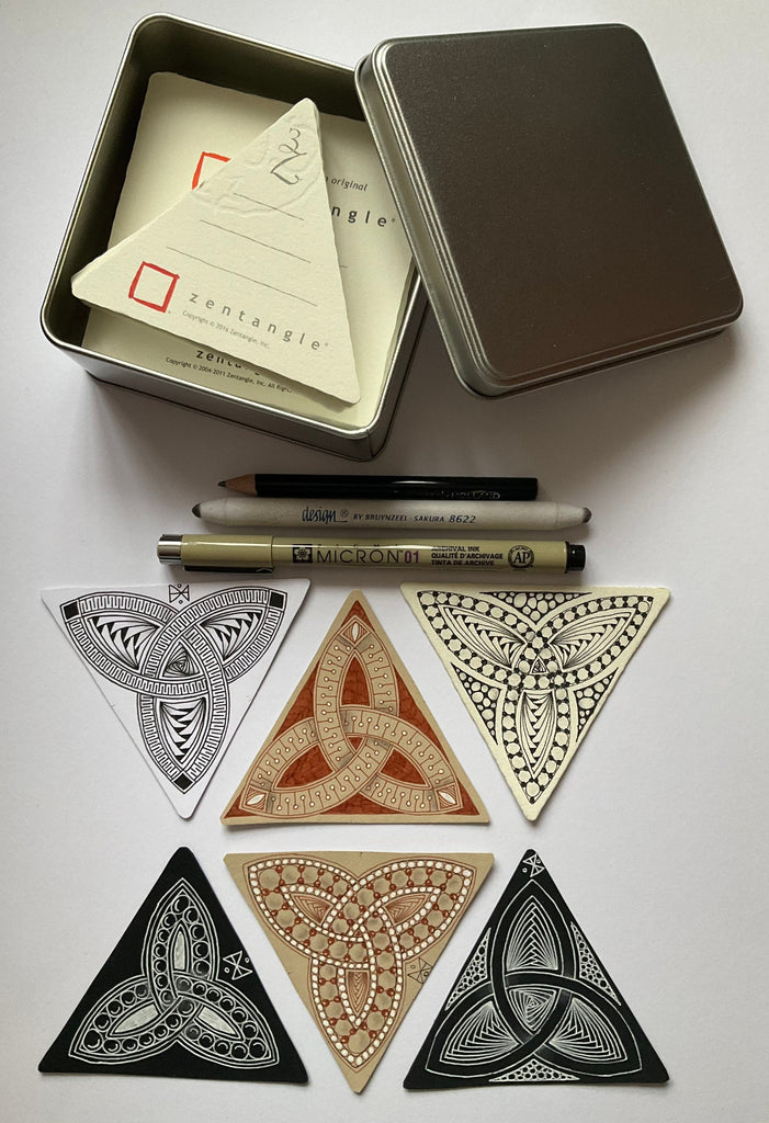 Square tin for standard & 3Z size Zentangle art Tiles