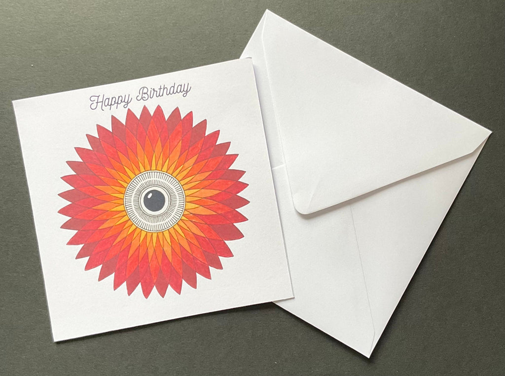 5 coloured mandala greeting cards with envelopes