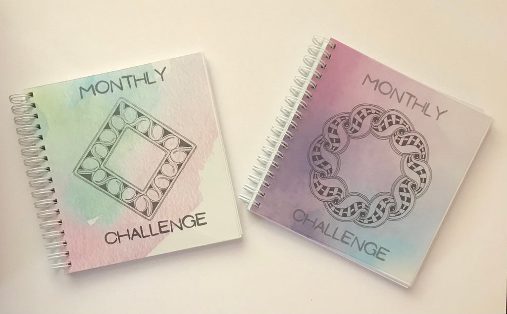 Monthly challenge journal for Tangling for Apprentice size