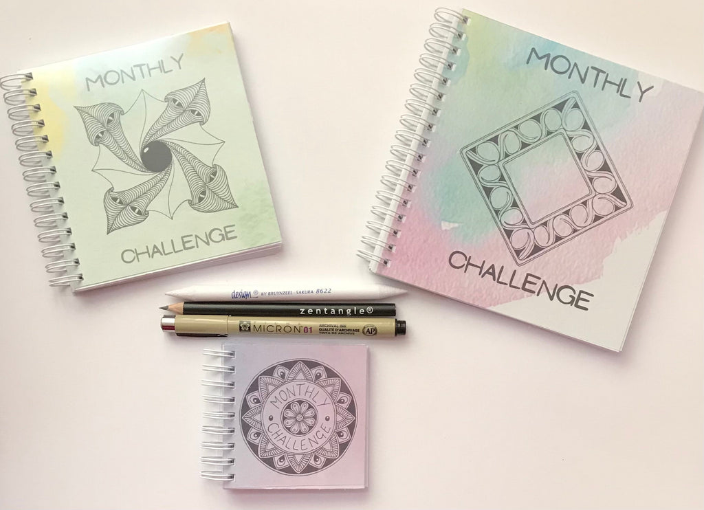 Monthly challenge journals set of 3 different sizes kit