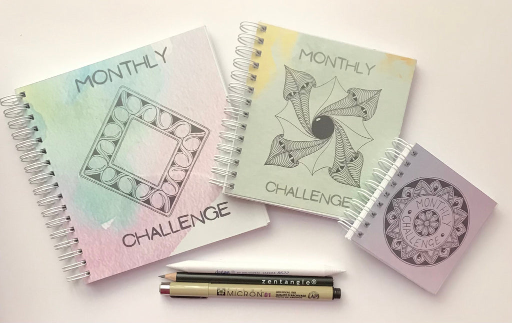 Monthly challenge journals set of 3 different sizes kit