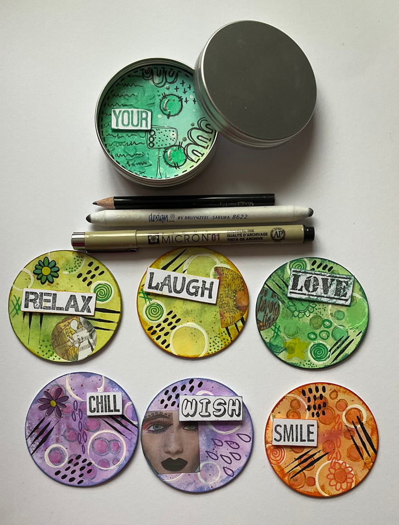 Round tin for Artist Trading Coins