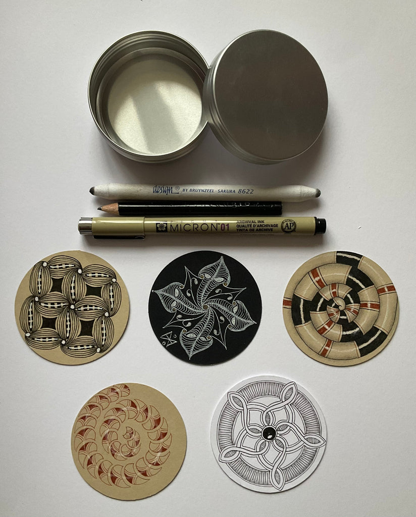 Round tin for Artist Trading Coins