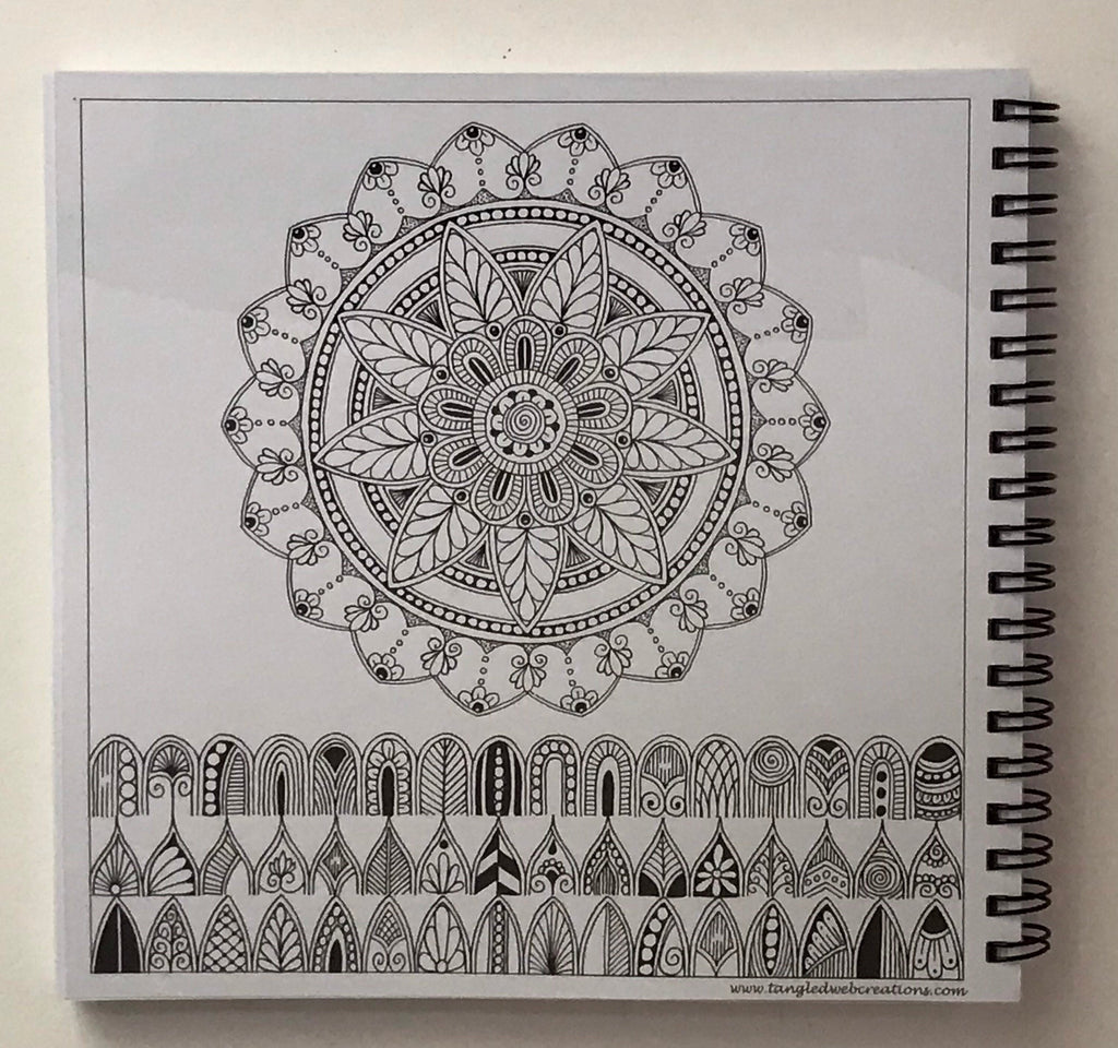 Mandala square printed workbook