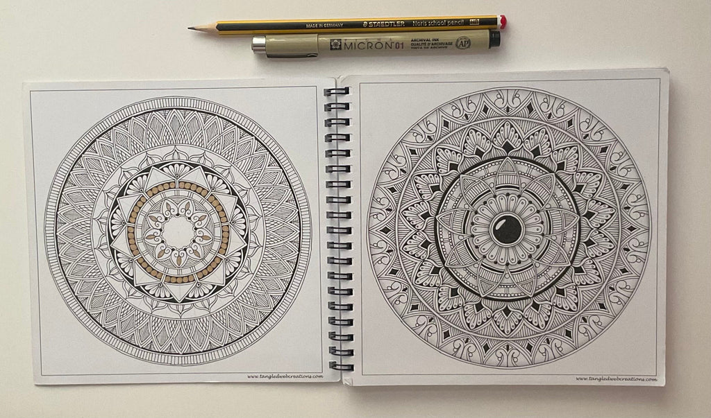 Mandala workbook, pen & pencil kit