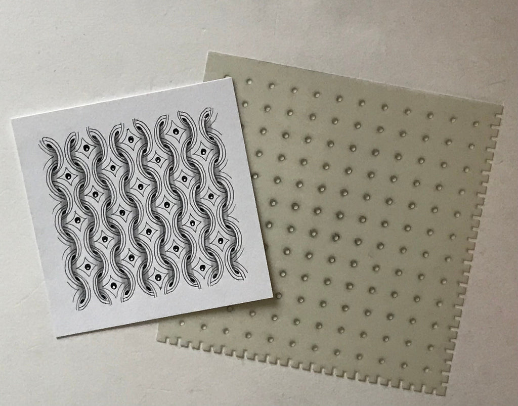 Square and rectangle ‘Dotty’ plastic reusable stencils for Celtic knots and Zentangle art