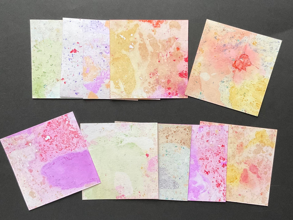 Alcohol ink marbled square art tiles pack of 10. 95x95mm