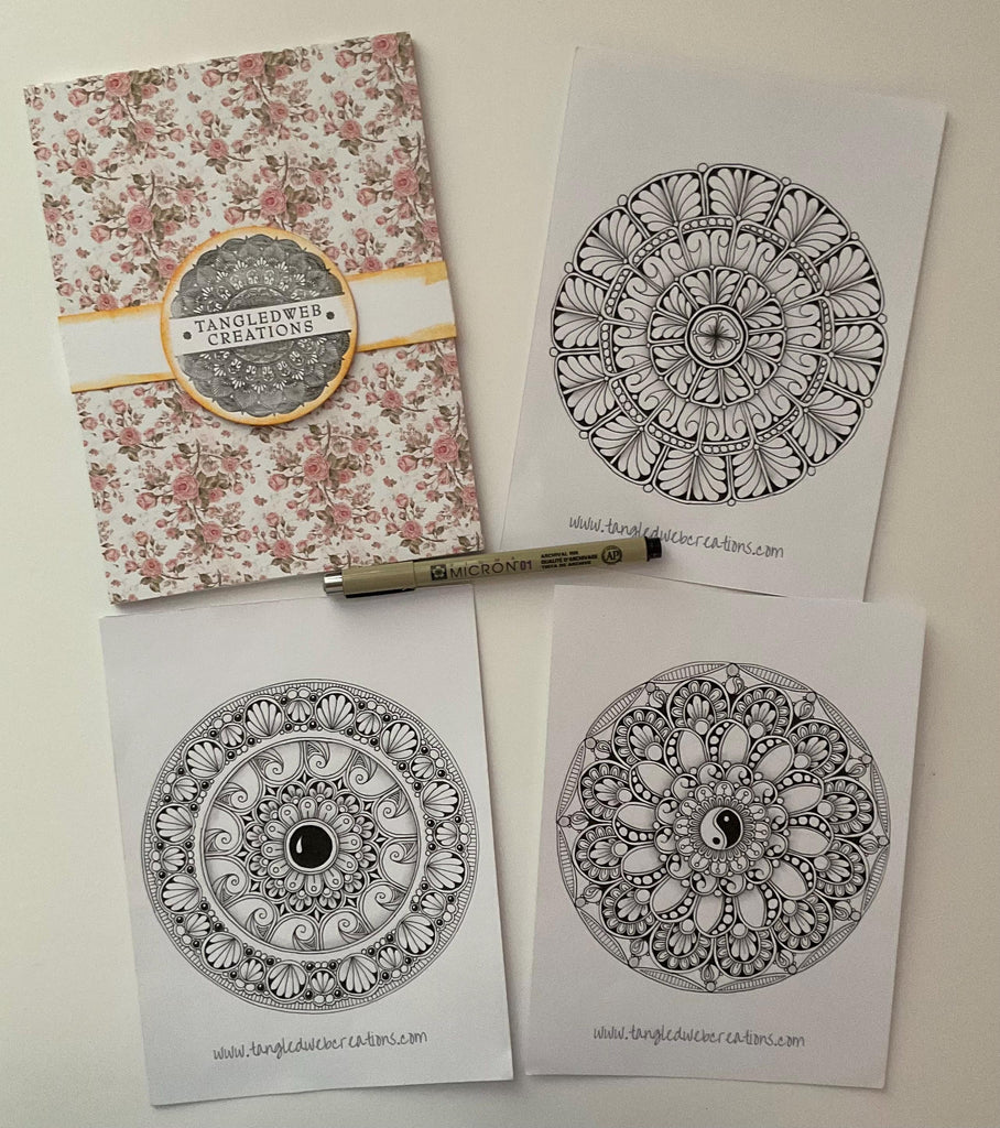 Mandala gird templates A5 sketchpad