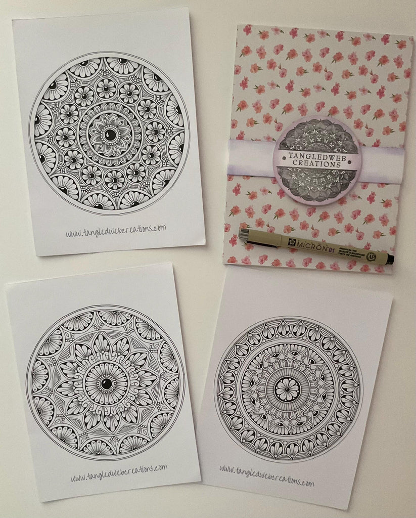 Mandala gird templates A5 sketchpad