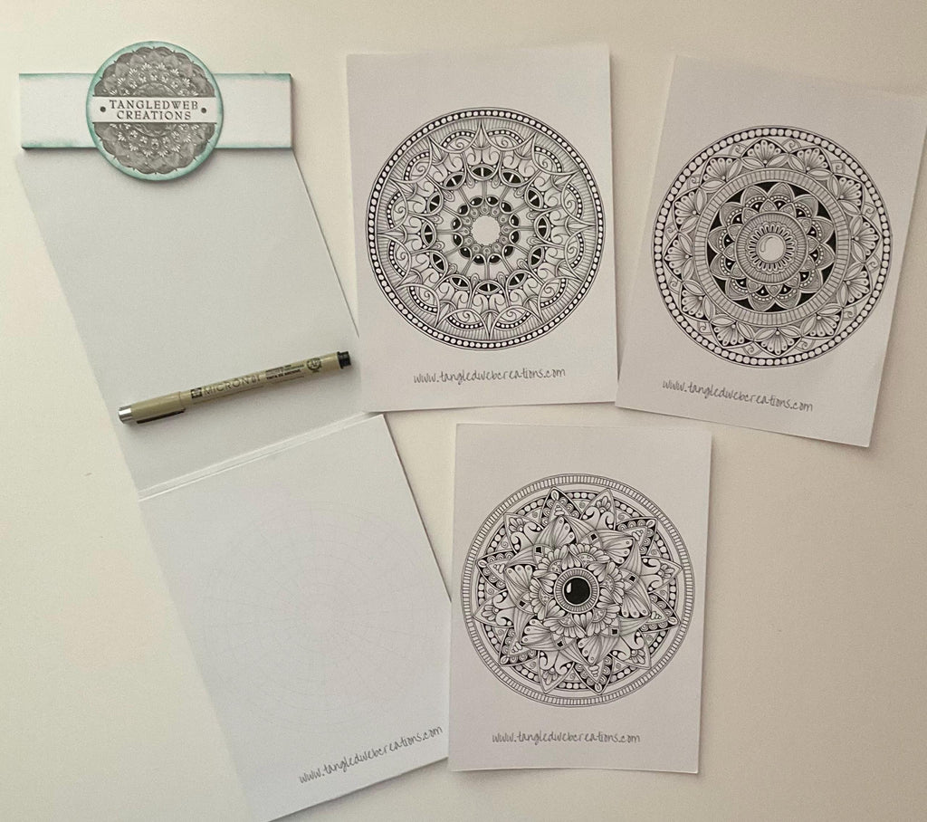 Mandala gird templates A5 sketchpad