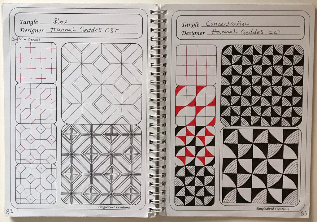 Zentangle workbook A5 100 pages