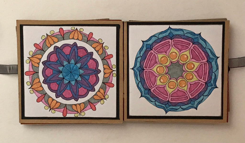Mandala card toppers - large printed pack of 10