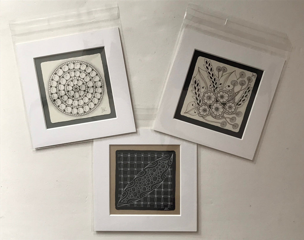 Zentangle mount kit for the Standard and 3Z size official Zentangle Tiles - set of 3