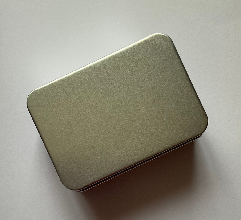 Rectangular aluminium tin for Artist Trading Cards
