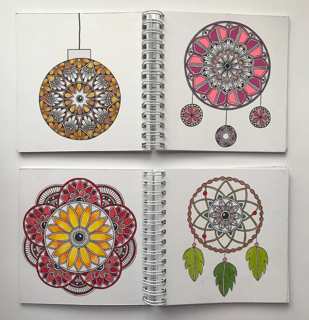 Mini mandala colouring books - volumes 1 and 2